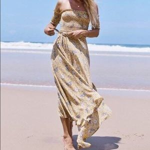 Auguste Valentina Wrap Skirt in yellow.